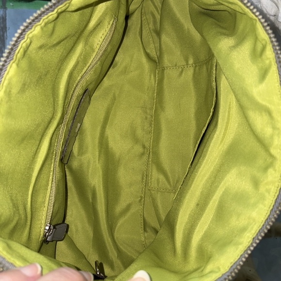 Coach Vintage Ashley convertible shoulder bag satchel Gray/Green lime canvas - Picture 5 of 16